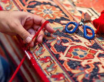 خدمات تخصصی و حرفه ای رفوی فرش در قالیشویی شهرری